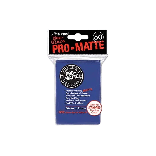 Ultra Pro - Standard Pro Matte Card Sleeves 50pk Blue | The Card Vault Ultra Pro - Standard Pro Matte Card Sleeves 50pk Blue | The Card Vault