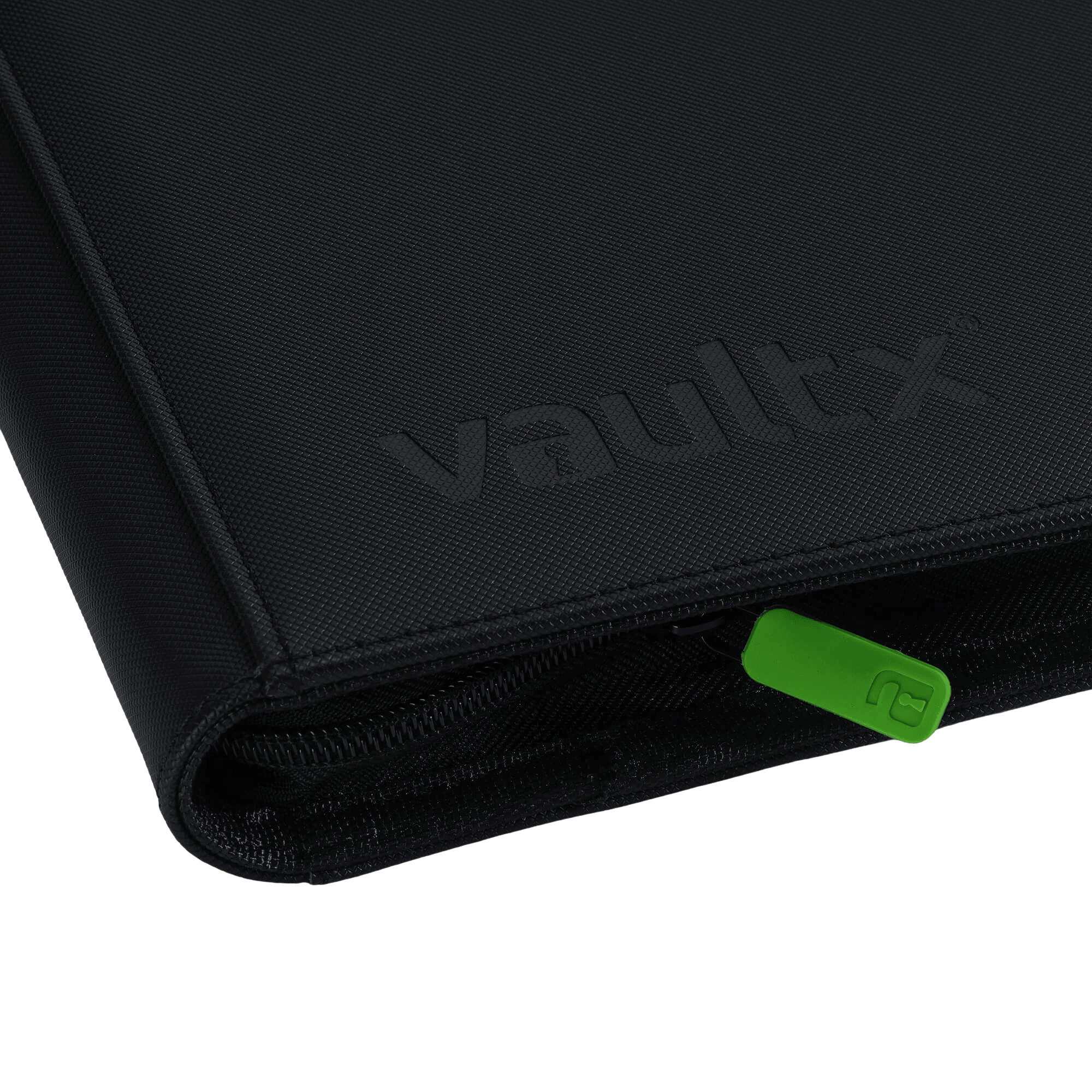 Vault X 12-Pocket Exo-Tec® XL Zip Binder - Black - The Card Vault