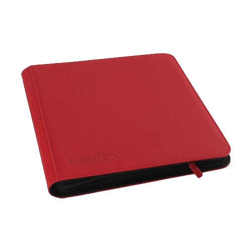 Vault X 12-Pocket Exo-Tec® XL Zip Binder - Red - The Card Vault
