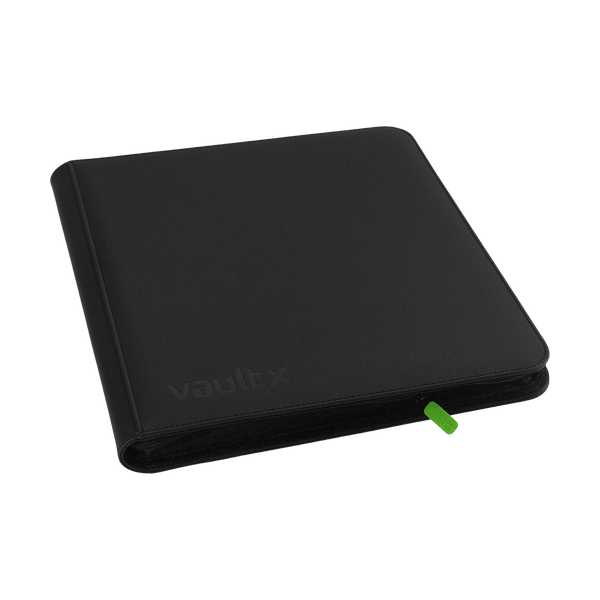 Vault X 12-Pocket Exo-Tec® Zip Binder - Black - The Card Vault