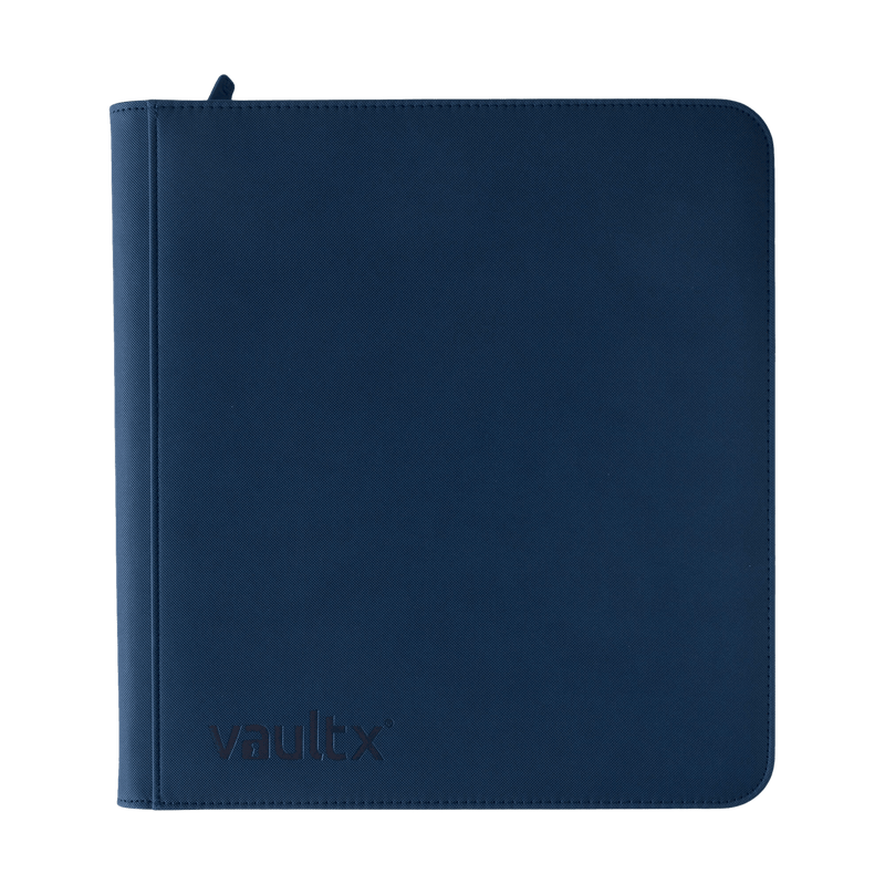 Vault X 12-Pocket Exo-Tec® Zip Binder - Blue - The Card Vault