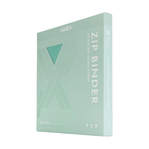 Vault X 12-Pocket Exo-Tec® Zip Binder - Mint Green - The Card Vault
