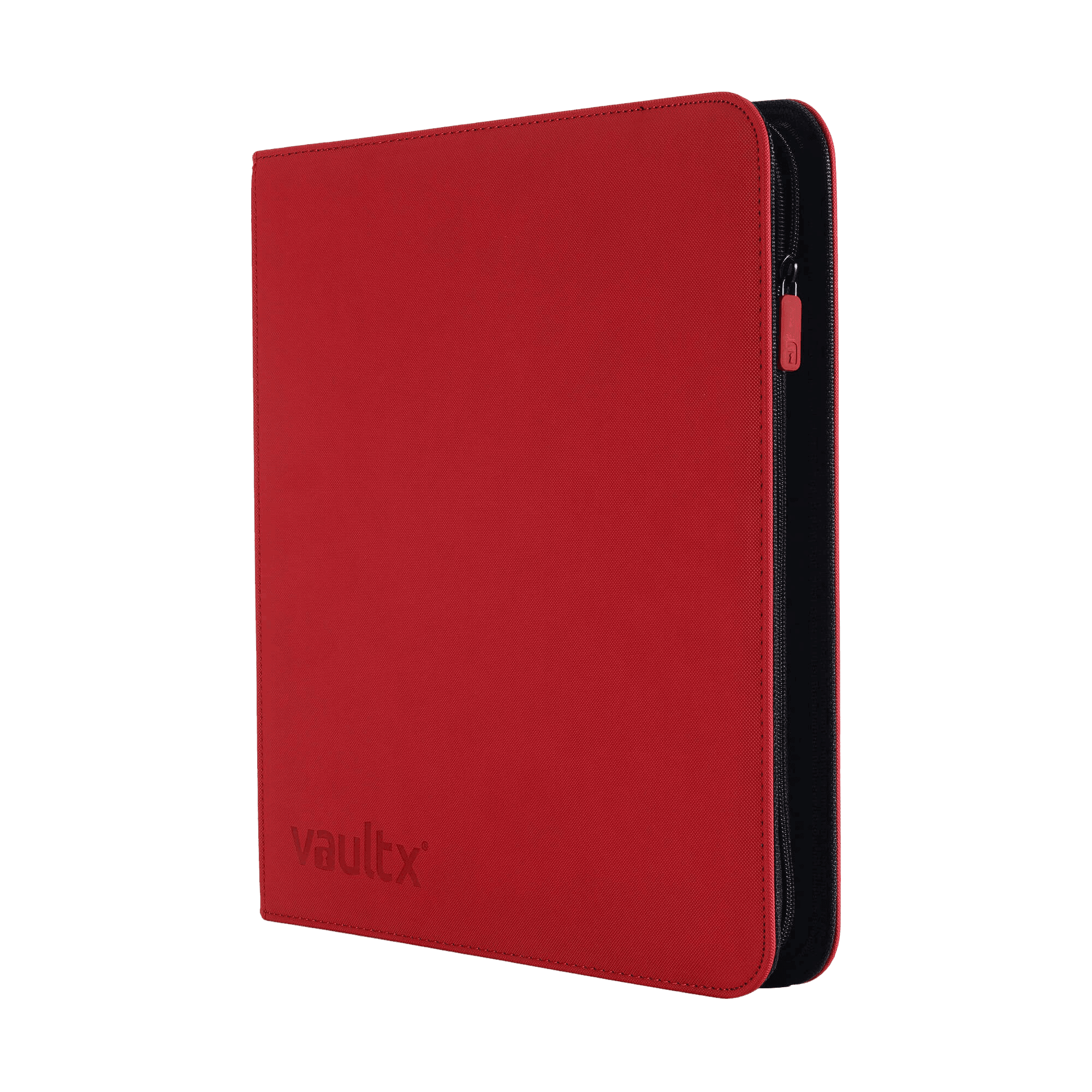 Vault X 12-Pocket Exo-Tec® Zip Binder - Red - The Card Vault