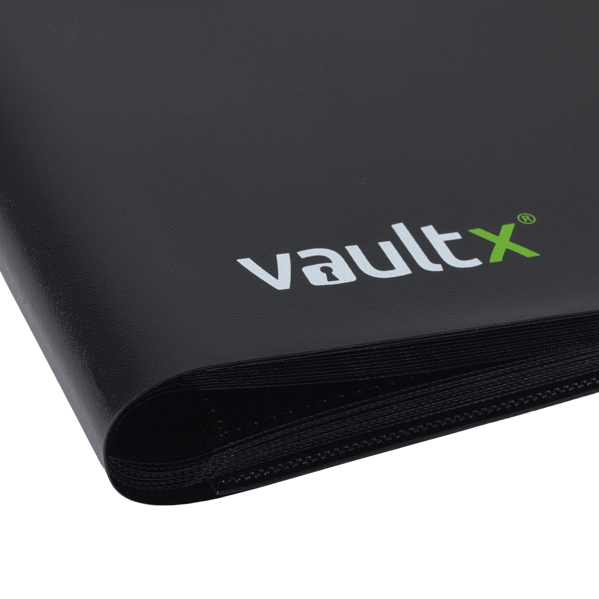 Vault X 12-Pocket Strap Binder - Black - The Card Vault