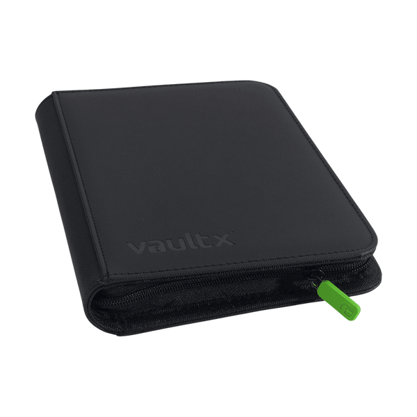 Vault X 4-Pocket Exo-Tec® Zip Binder - Black - The Card Vault