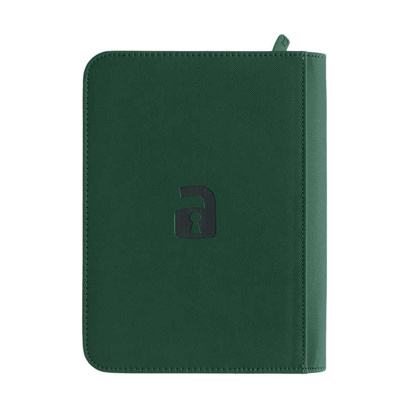 Vault X 4-Pocket Exo-Tec® Zip Binder - Green - The Card Vault
