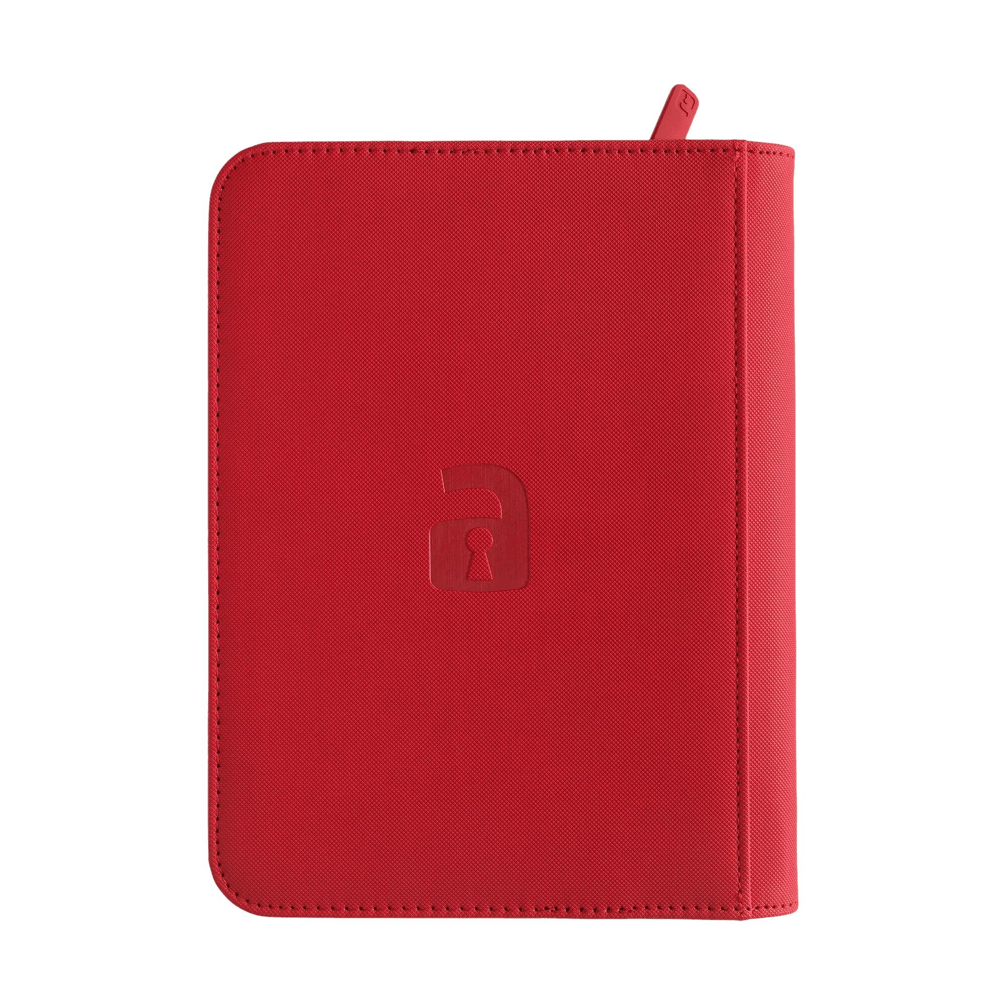 Vault X 4-Pocket Exo-Tec® Zip Binder - Red - The Card Vault