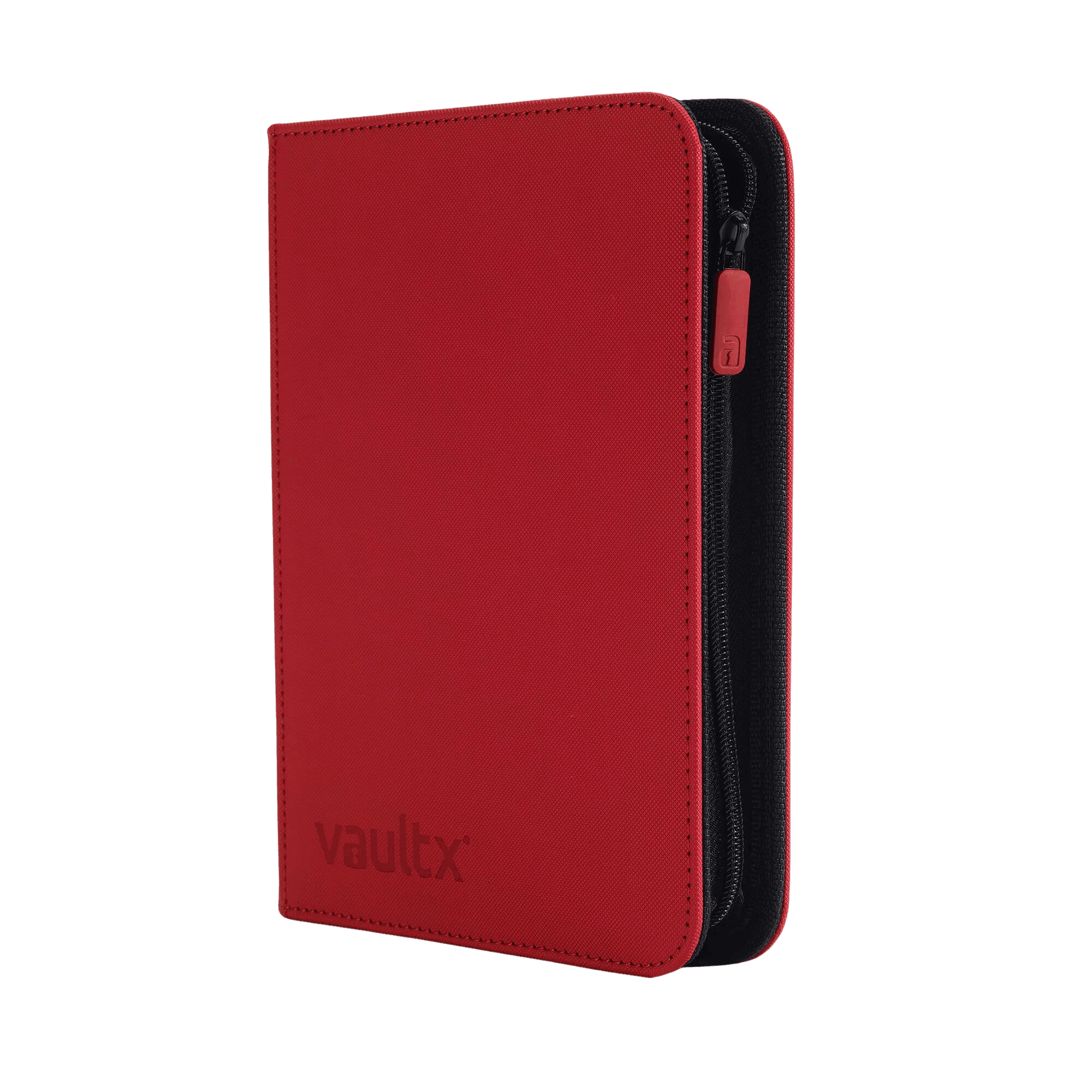 Vault X 4-Pocket Exo-Tec® Zip Binder - Red - The Card Vault