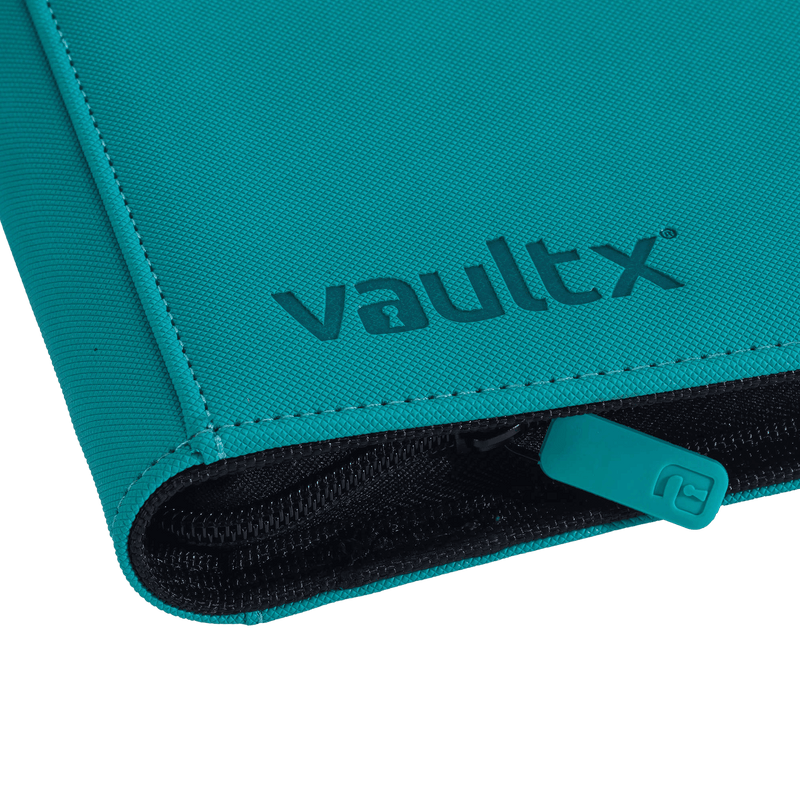 Vault X 4-Pocket Exo-Tec® Zip Binder - Teal - The Card Vault