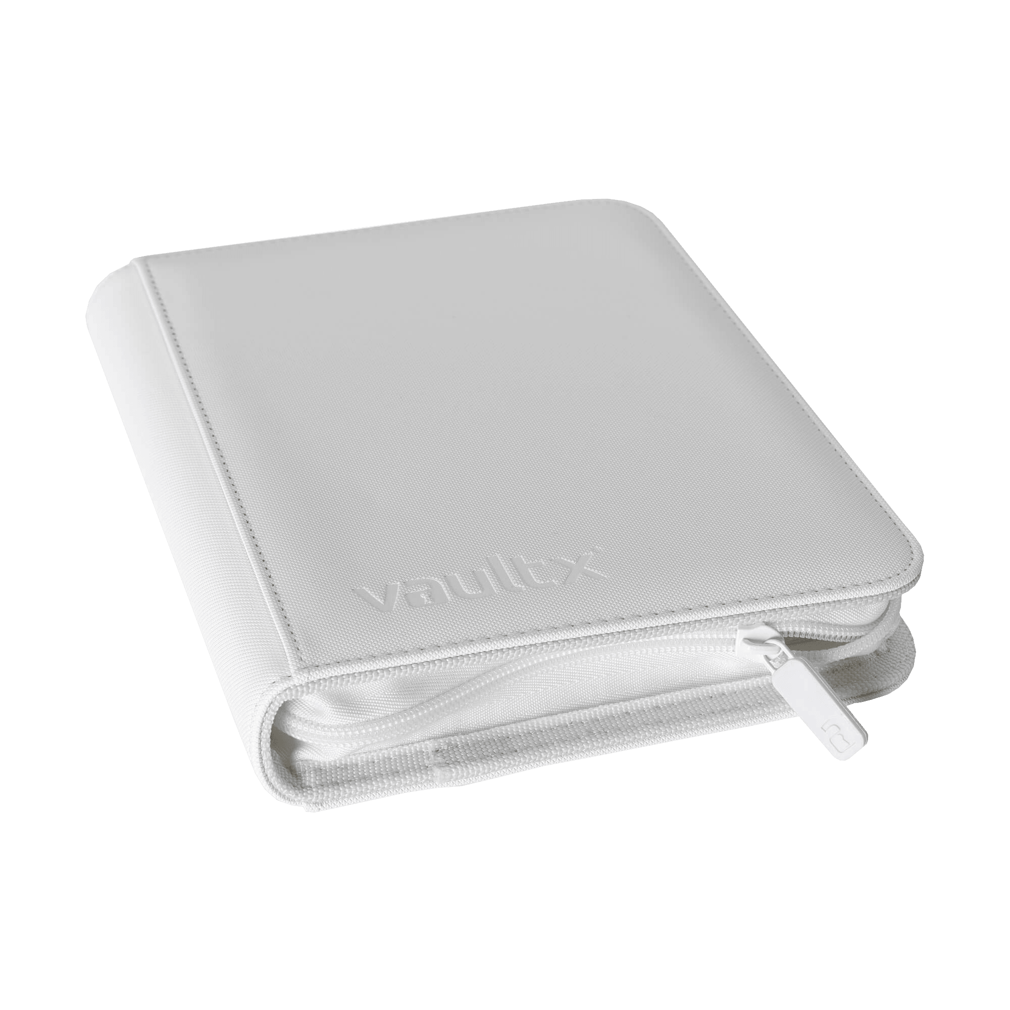 Vault X 4-Pocket Exo-Tec® Zip Binder - White Edition - The Card Vault