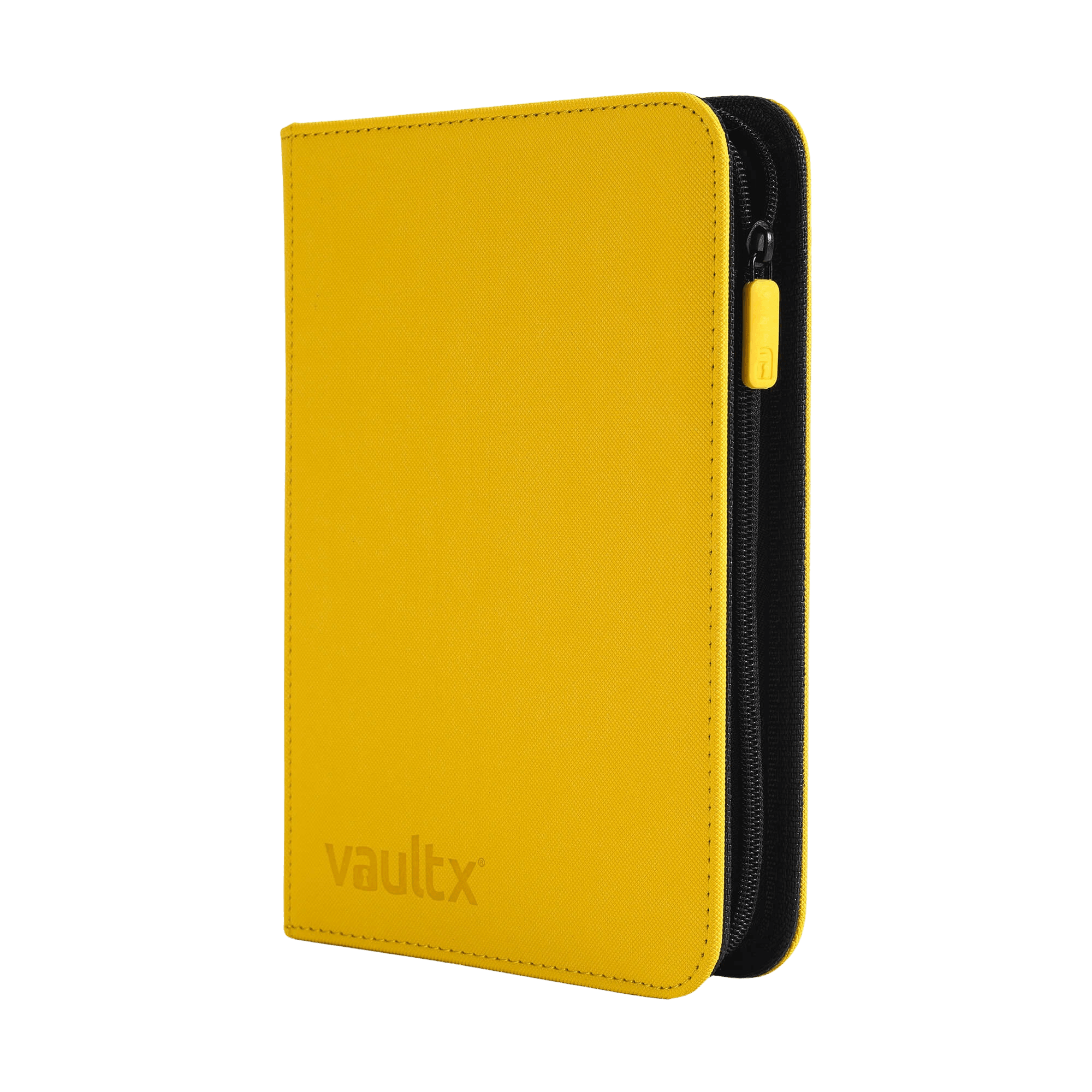 Vault X 4-Pocket Exo-Tec® Zip Binder - Yellow - The Card Vault