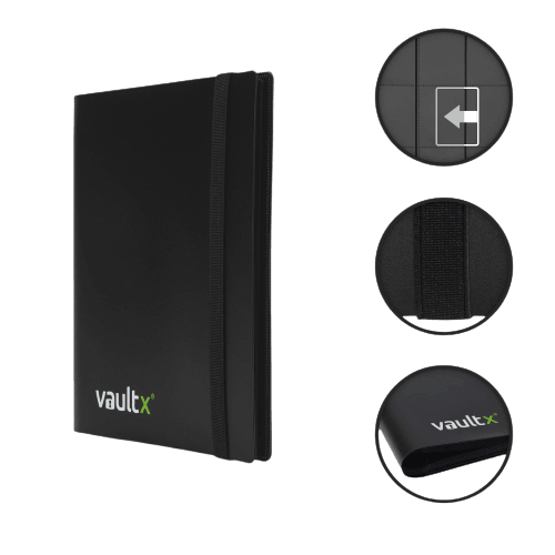 Vault X 4-Pocket Strap Binder - Black - The Card Vault