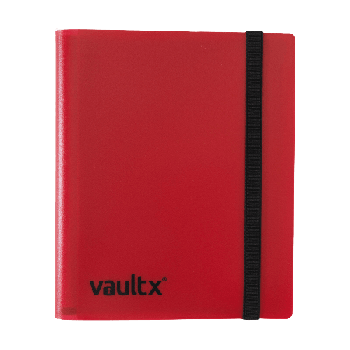 Vault X 4-Pocket Strap Binder - Red - The Card Vault