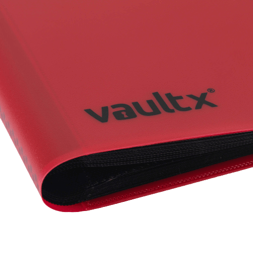 Vault X 4-Pocket Strap Binder - Red - The Card Vault