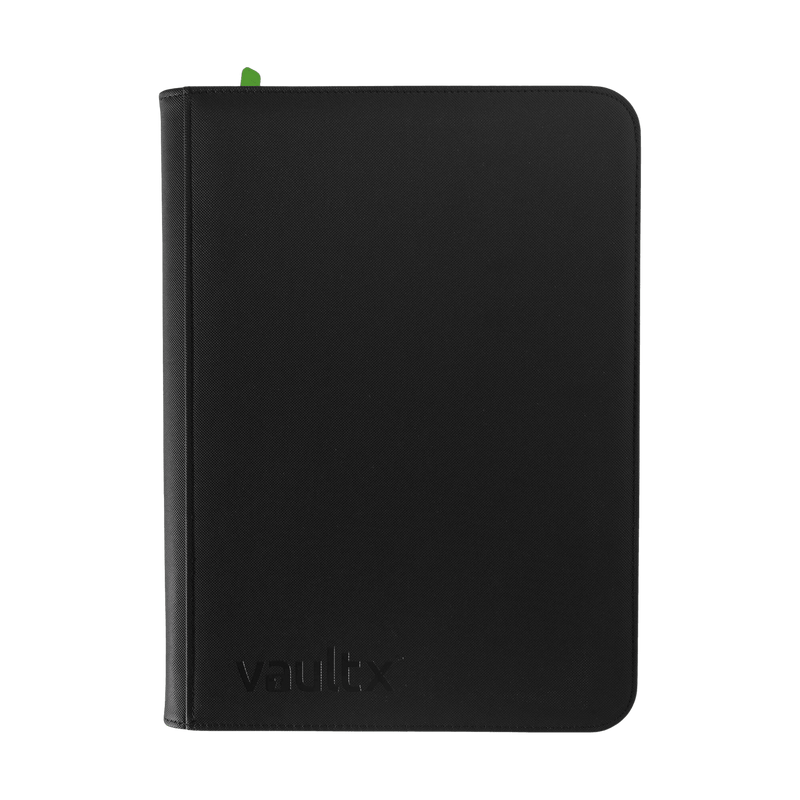 Vault X 9-Pocket Exo-Tec® Zip Binder - Black - The Card Vault