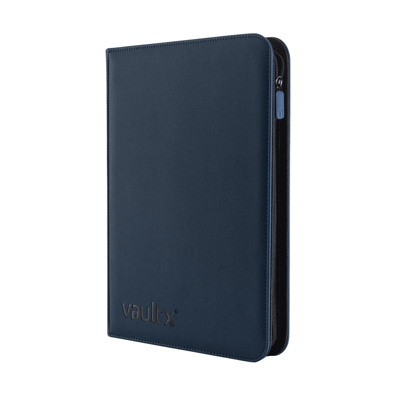 Vault X 9-Pocket Exo-Tec® Zip Binder - Blue - The Card Vault