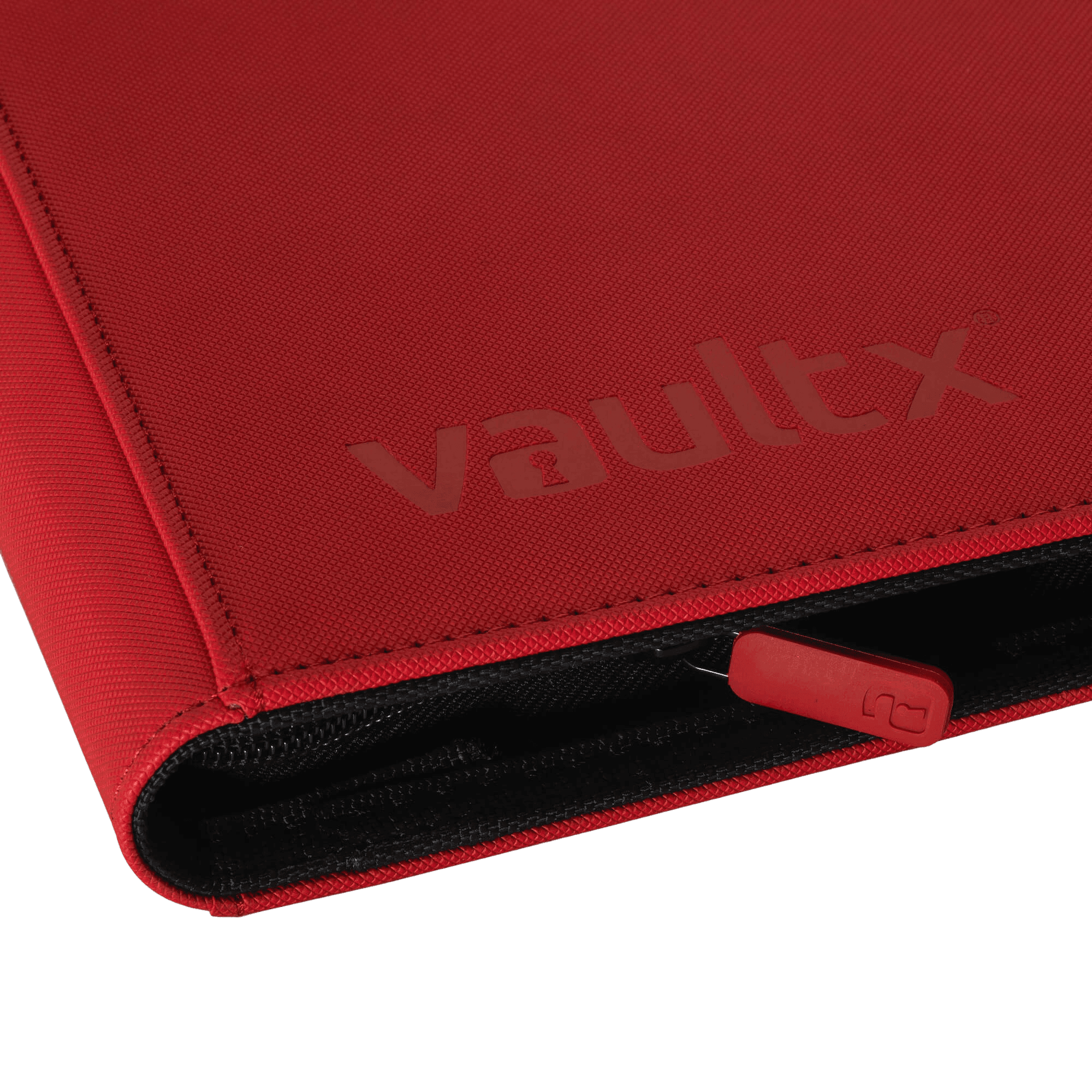 Vault X 9-Pocket Exo-Tec® Zip Binder - Red - The Card Vault