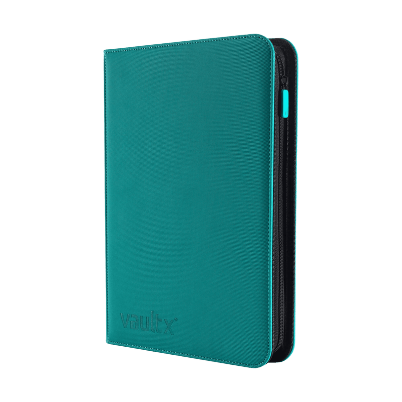 Vault X 9-Pocket Exo-Tec® Zip Binder - Teal - The Card Vault