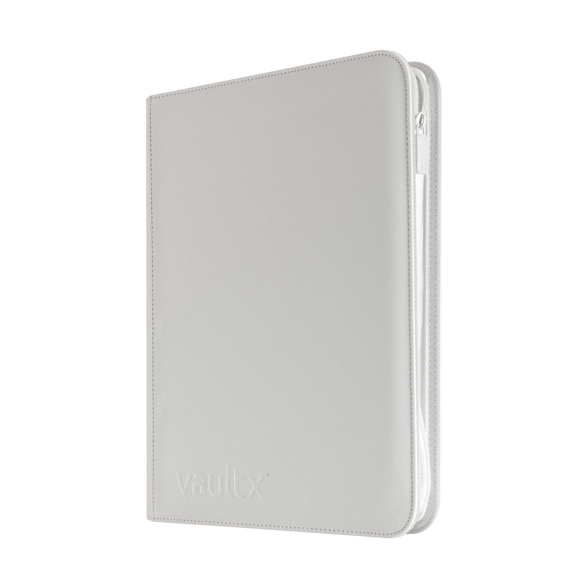 Vault X 9-Pocket Exo-Tec® Zip Binder - White Edition - The Card Vault