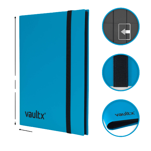 Vault X 9-Pocket Strap Binder - Blue - The Card Vault