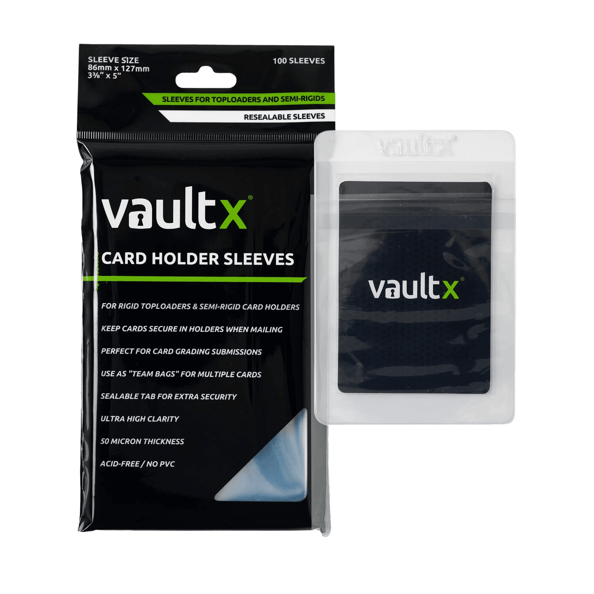 Vault X Card Holder Sleeves (100 Pack) - The Card Vault