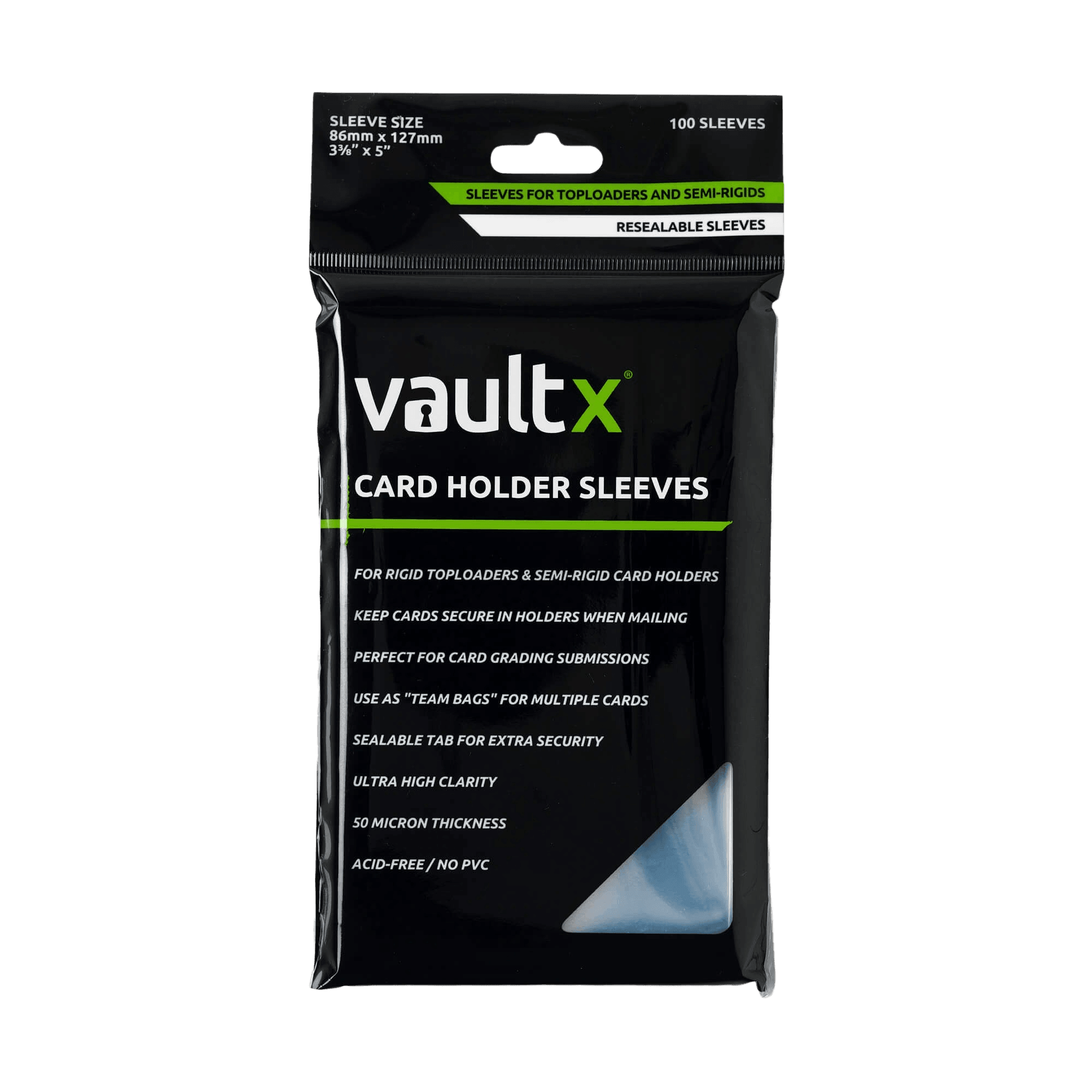 Vault X Card Holder Sleeves (100 Pack) - The Card Vault