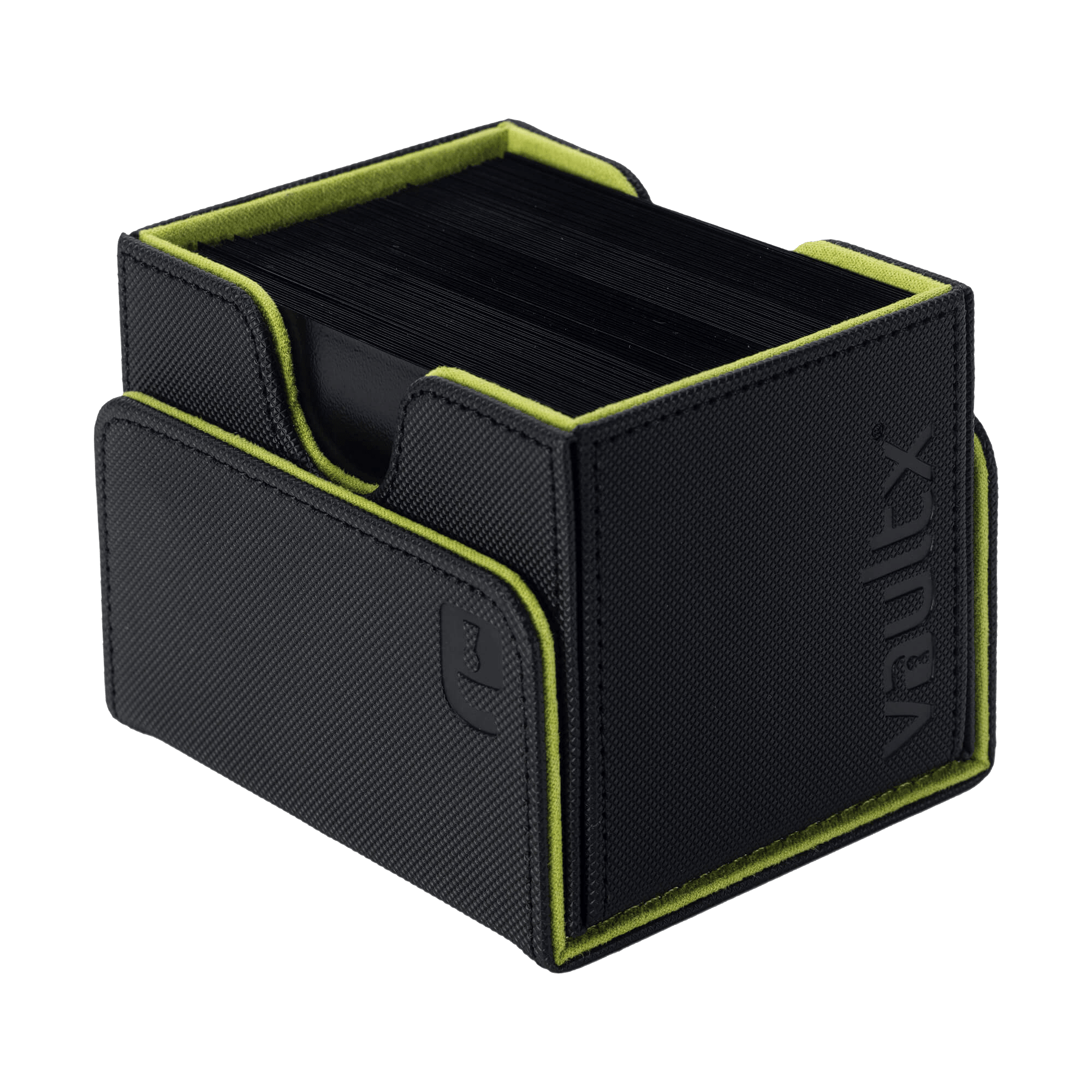 Vault X - Exo-Tec® Sideloading Deck Box 100+ - Black/Electric Green - The Card Vault