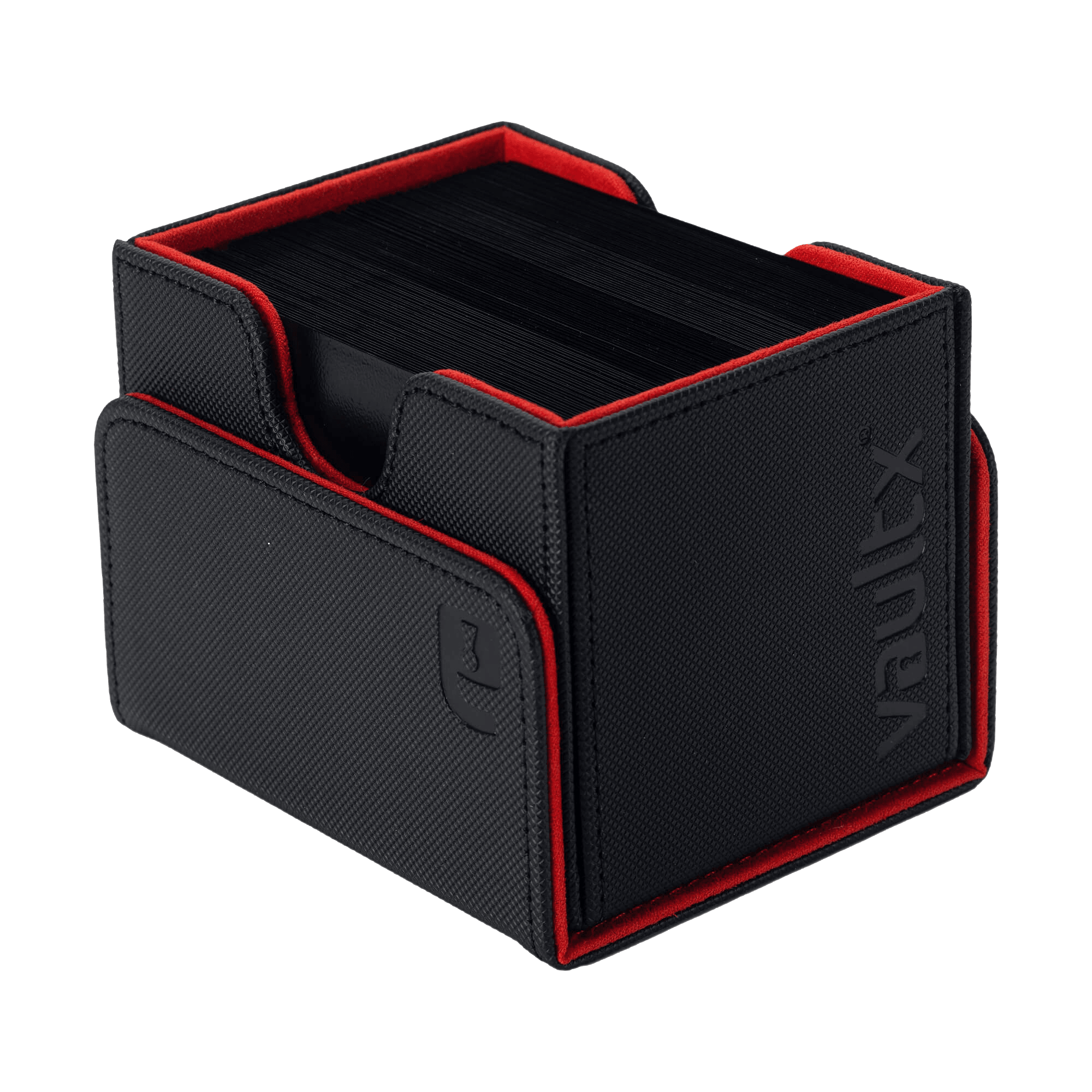 Vault X - Exo-Tec® Sideloading Deck Box 100+ - Black/Electric Red - The Card Vault