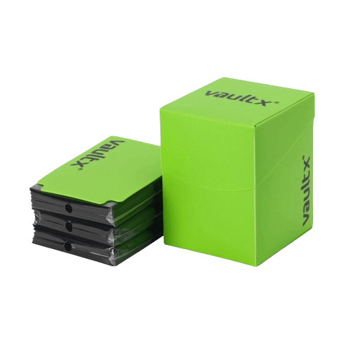 Vault X - Large Deck Box With 150 Sleeves - Green - The Card Vault