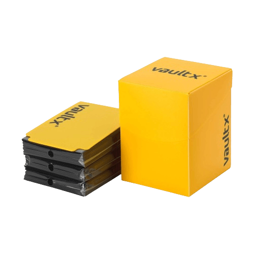 Vault X - Large Deck Box With 150 Sleeves - Yellow - The Card Vault