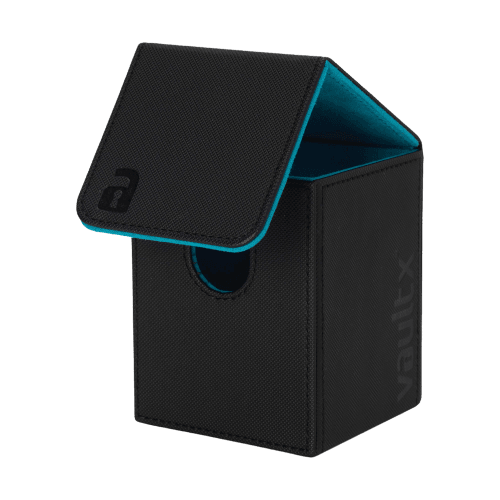 Vault X - Large Exo-Tec® Deck Box - Black/Electric Blue - The Card Vault