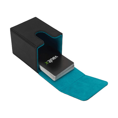 Vault X - Large Exo-Tec® Deck Box - Black/Electric Blue - The Card Vault