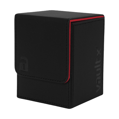 Vault X - Large Exo-Tec® Deck Box - Black/Electric Red - The Card Vault