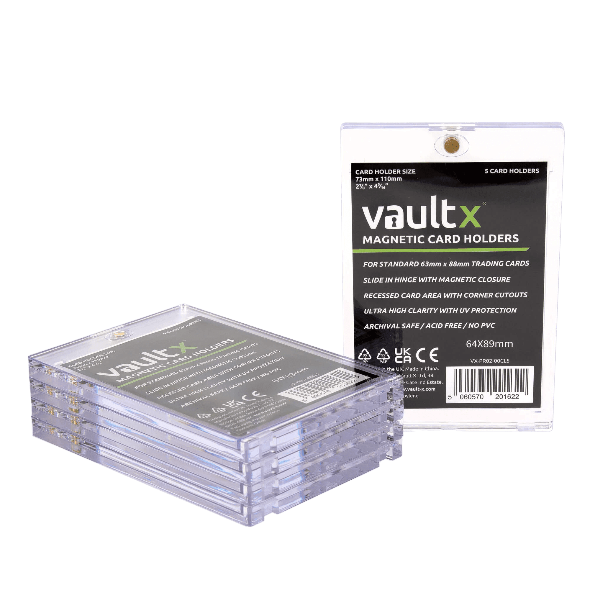 Vault X Magnetic Card Holders 35pt (5 Pack) - The Card Vault