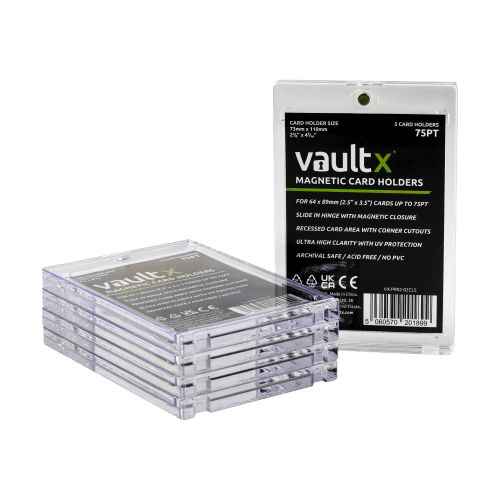 Vault X Magnetic Card Holders 75pt (5 Pack) - The Card Vault