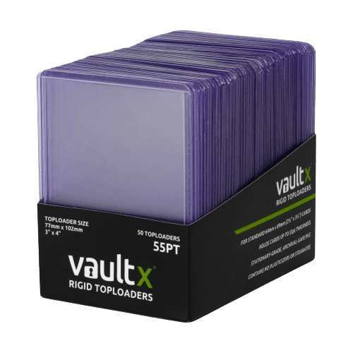 Vault X Rigid Toploaders 55pt (50 Pack) - The Card Vault