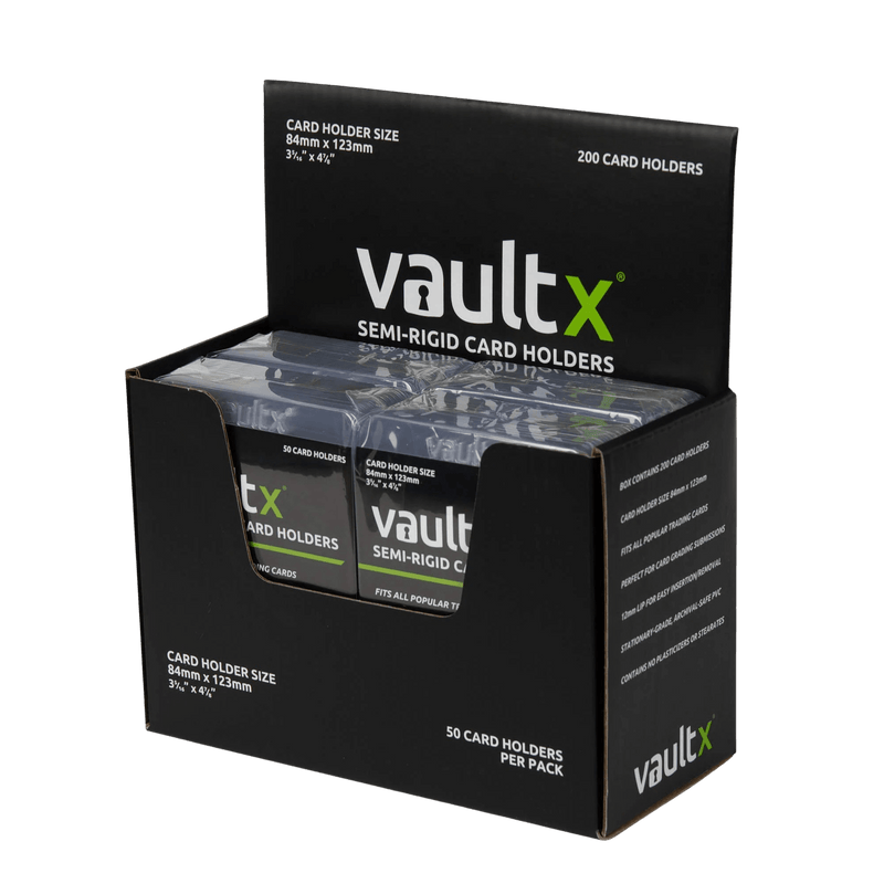 Vault X Semi-Rigid Card Holders (200 Pack) - The Card Vault