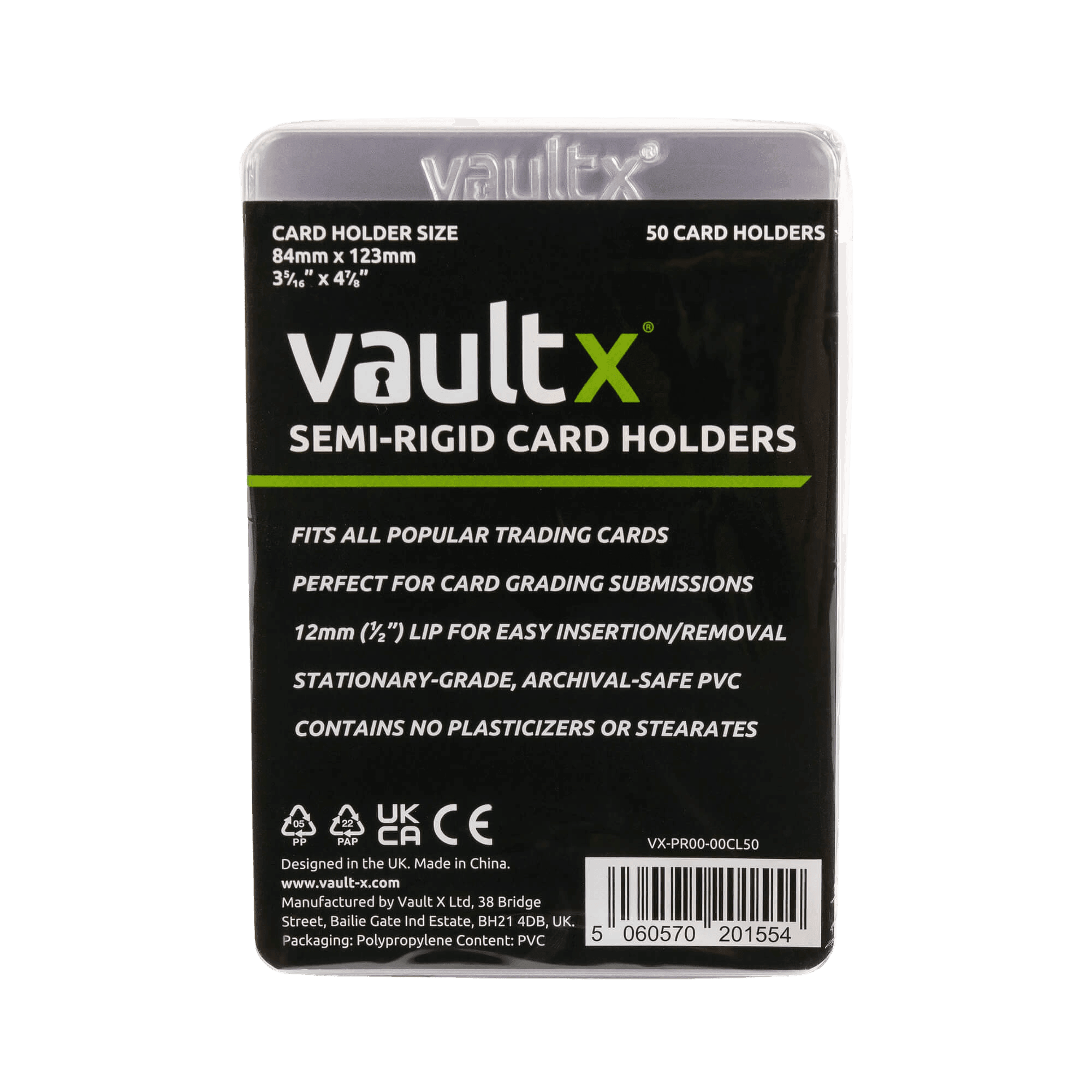 Vault X - Semi-Rigid Card Holders (50 Pack)