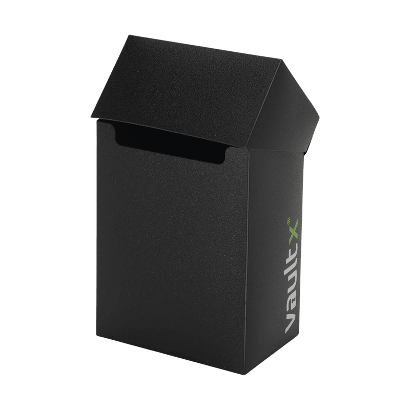 Vault X - Small Deck Box With 100 Sleeves - Black - The Card Vault