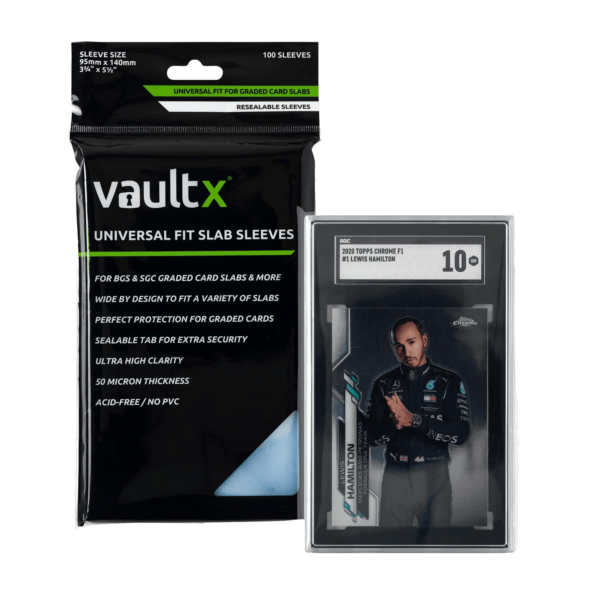 Vault X Universal Fit Slab Sleeves (100 Pack) - The Card Vault