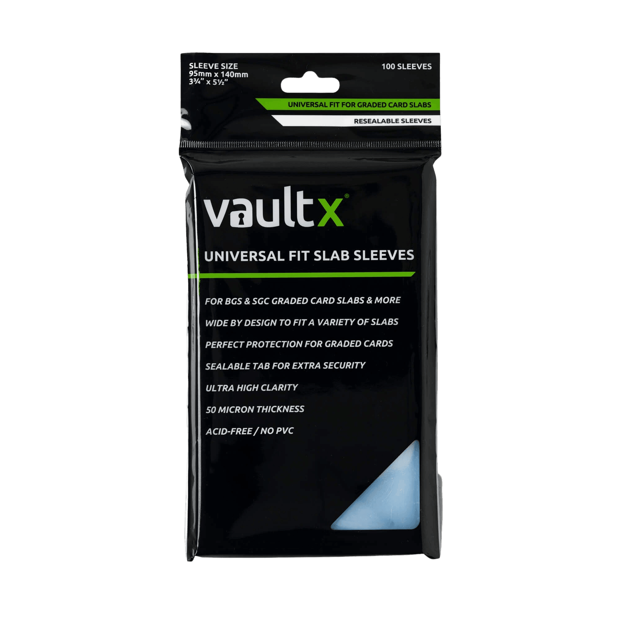 Vault X Universal Fit Slab Sleeves (100 Pack) - The Card Vault