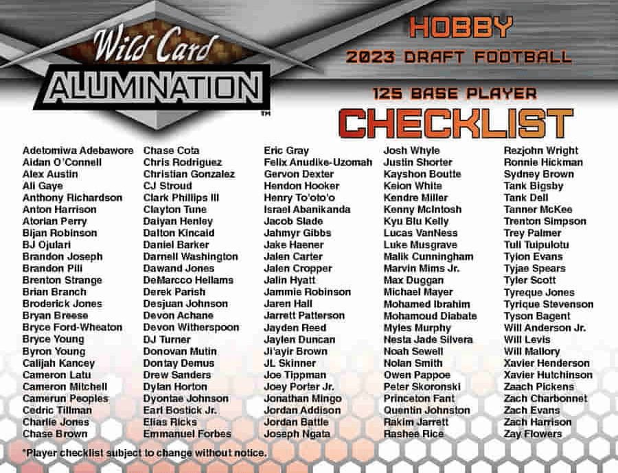 Wild Card - 2023 Alumination Draft Pick American Football (NFL) - Hobby Box - The Card Vault