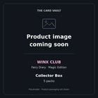 Product image coming soon: Winx Club Fairy Diary Magic Edition Collector Box, 5 packs. Placeholder; actual packaging not shown.