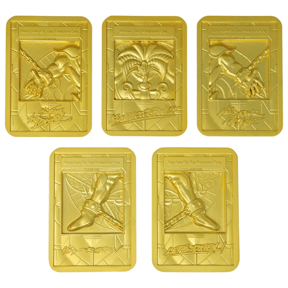 Yu-Gi-Oh! Exodia the Forbidden One - 24k Gold Plated Ingot Set (Limited Edition) - The Card Vault